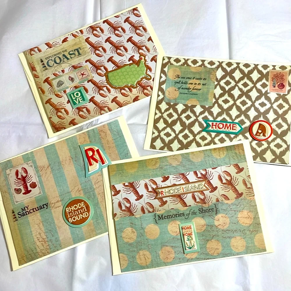 Set of 4 Rhode Island greeting cards